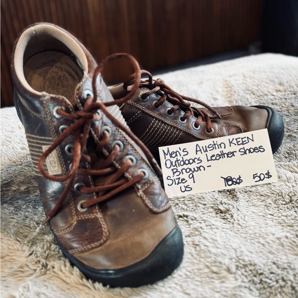 KEEN Men's Brown Leather Sneakers